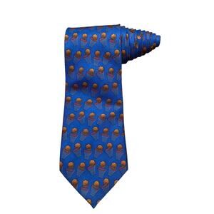 Utopia Basketball Goals Ball Blue Sports Novelty Necktie 100% Rayon